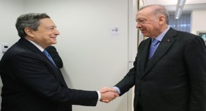 Cumhurbaşkanı Erdoğan, İtalya Başbakanı Draghi ile bir araya geldi
