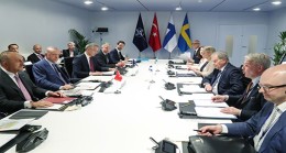 Cumhurbaşkanı Erdoğan, Finlandiya Cumhurbaşkanı, İsveç Başbakanı ve NATO Genel Sekreteri ile dörtlü görüşme gerçekleştirdi