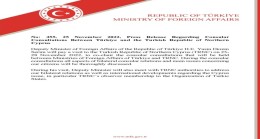 Press Release Regarding Consular Consultations Between Türkiye and the Turkish Republic of Northern Cyprus