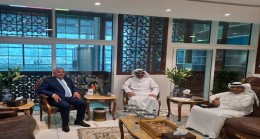 Tacikistan Büyükelçisinin Kuveyt Ticaret ve Sanayi Bakanı ile görüşmesi