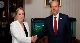 Cumhurbaşkanı Ersin Tatar, ABD’nin Kıbrıs Büyükelçisi Julie D. Fisher’i kabul etti