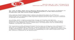 Press Release Regarding the Accession of Türkiye to the Group of Friends and Special Representatives of the International Conference On The Great Lakes Region