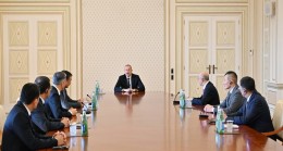 İlham Aliyev, Bakü’de düzenlenen etkinliklere katılan Türk devletlerinin bakanlarını kabul etti
