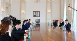 İlham Aliyev, Kore Cumhuriyeti Ticaret ve Sanayi Odası Başkanı başkanlığındaki heyeti kabul etti