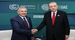 Cumhurbaşkanı Erdoğan, Özbekistan Cumhurbaşkanı Mirziyoyev ile bir araya geldi