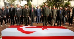 Cumhurbaşkanı Ersin Tatar, şehit Erdoğan Derviş için düzenlenen devlet törenine katıldı