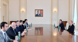 İlham Əliyev Gürcüstan parlamenti sədrinin başçılıq etdiyi nümayəndə heyətini qəbul edib