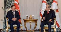 Cumhurbaşkanı Ersin Tatar, Kıbrıs Türk Kıyı Emniyeti ve Gemi Kurtarma Genel Müdürü Kaptan Murat Salel’i kabul etti
