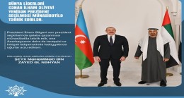 Birleşik Arap Emirlikleri Başkanı Şeyh Muhammed bin Zayed Al Nahyan, Azerbaycan Cumhurbaşkanı İlham Aliyev’i seçimlerdeki kendinden emin zaferinden dolayı tebrik etti