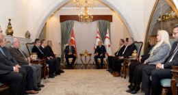 Cumhurbaşkanı Ersin Tatar, Baf Türk Birliği yeni yönetim kurulu heyetini kabul ederek görüştü