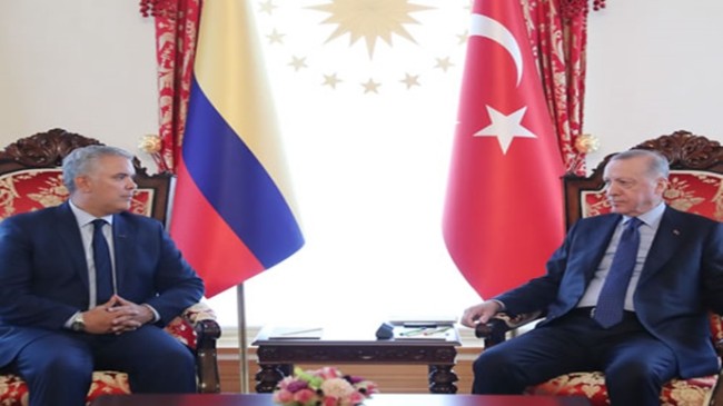 Cumhurbaşkanı Erdoğan, Kolombiya Cumhurbaşkanı Duque ile bir araya geldi