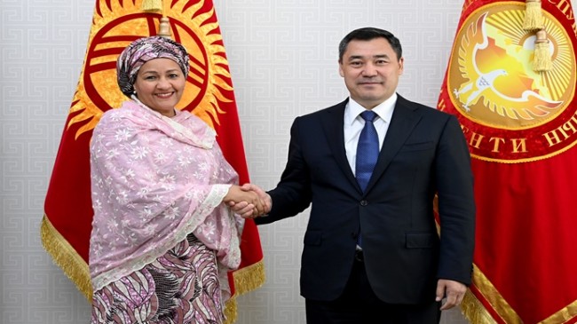 Президент Садыр Жапаров принял первого заместителя Генерального секретаря ООН Амину Мохаммед