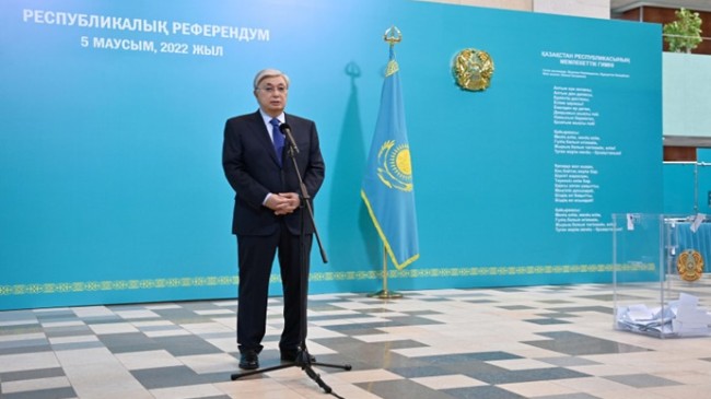 President Kassym-Jomart Tokayev Cast His Ballot in Nationwide Referendum