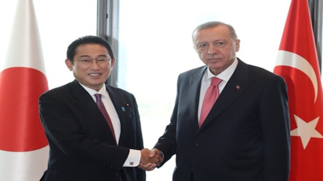Cumhurbaşkanı Erdoğan, Japonya Başbakanı Kişida ile görüştü