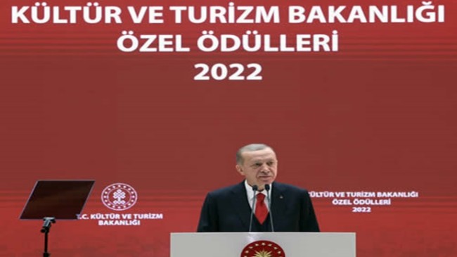 Cumhurbaşkanı Erdoğan, Kültür ve Turizm Bakanlığı Özel Ödülleri Töreni’ne katıldı