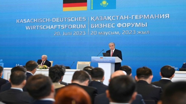Президент Қасым-Жомарт Тоқаев Қазақстан – Германия бизнес-форумына қатысты