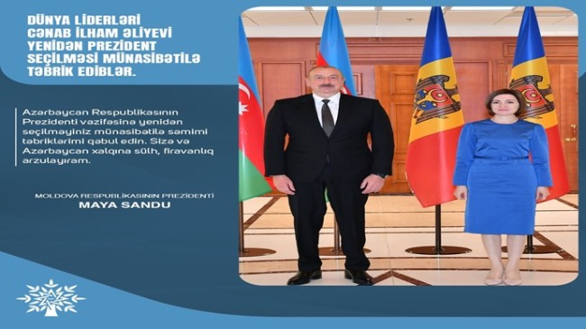 Moldova Respublikasının Prezidenti Maya Sandudan