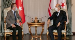 Cumhurbaşkanı Ersin Tatar, EkoAvrasya Yönetim Kurulu Başkanı Hikmet Eren ve beraberindekileri kabul etti