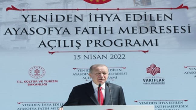 Cumhurbaşkanı Erdoğan, Ayasofya Fatih Medresesi’nin açılışını yaptı