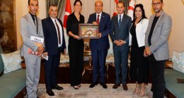 Cumhurbaşkanı Ersin Tatar, Çağdaş Müzik Derneği başkanı ve Azerbaycan Kıbrıs Dostluk Cemiyeti heyetini kabul etti
