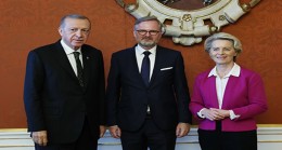 Cumhurbaşkanı Erdoğan, AB Komisyonu Başkanı Leyen ve Çekya Başbakanı Fiala ile görüştü