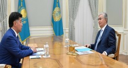 Cumhurbaşkanı, Astana Kamu Hizmeti Merkezi Yönetim Kurulu Başkanı Alihan Baimenov’u kabul etti