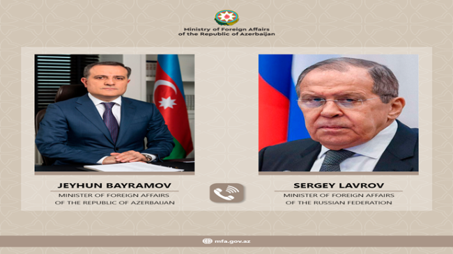 Dışişleri Bakanı Ceyhun Bayramov ile Rusya Federasyonu Dışişleri Bakanı Sergey Lavrov arasında gerçekleşen telefon görüşmesine ilişkin basın açıklaması