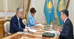 Cumhurbaşkanı, Enformasyon ve Sosyal Kalkınma Bakanı Darkhan Kydyrali’yi kabul etti