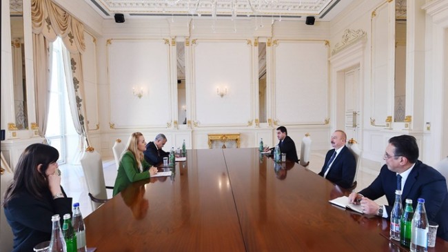 İlham Aliyev, BM Avrupa Ekonomik Komisyonu Genel Sekreterini kabul etti