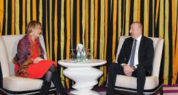 İlham Aliyev ve AGİT Genel Sekreteri Helga-Maria Shmid bir araya geldi