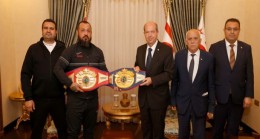 Cumhurbaşkanı Ersin Tatar, milli boksör Metin Turunç’u kabul etti